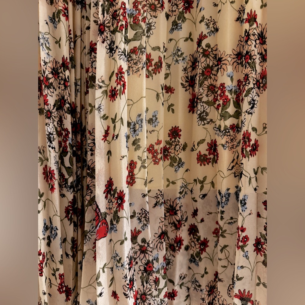 MAJE Jimel Floral Pleated Midi Skirt - Picture 3 of 4